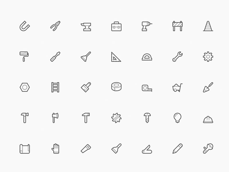 40 Craftsman Tools Icons