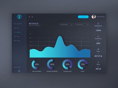 Dark Dashboard UI