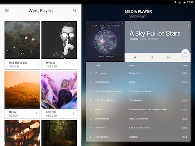 Material Media Player UI