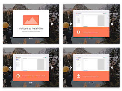 Sample Onboarding Screens