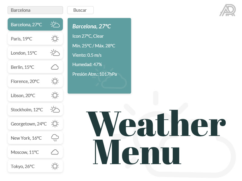 Weather Menu