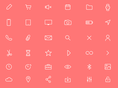 40 Line Icons