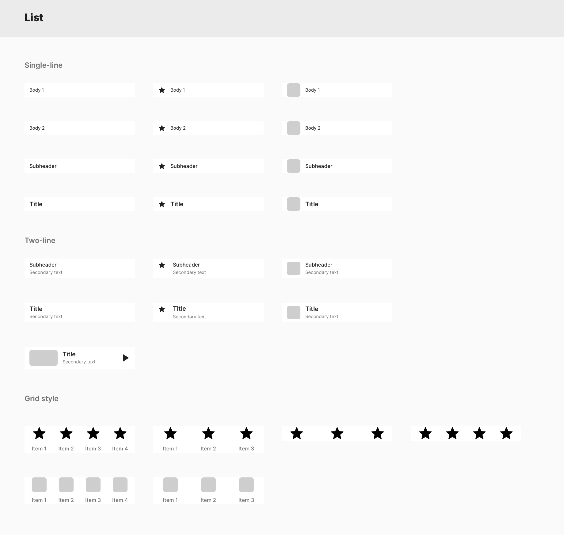 Android Light - list