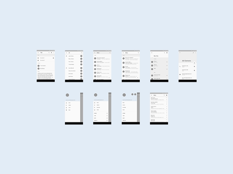 Android L Mobile UI Template