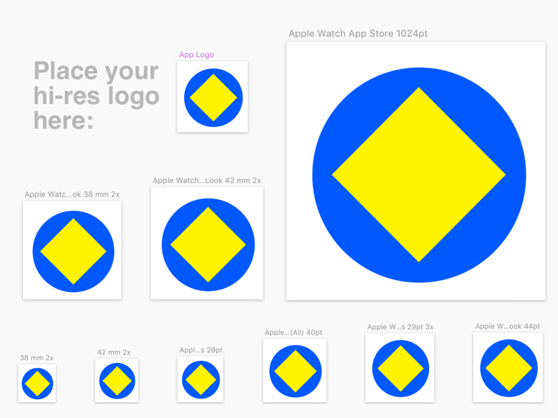 Apple WatchKit Icon Template
