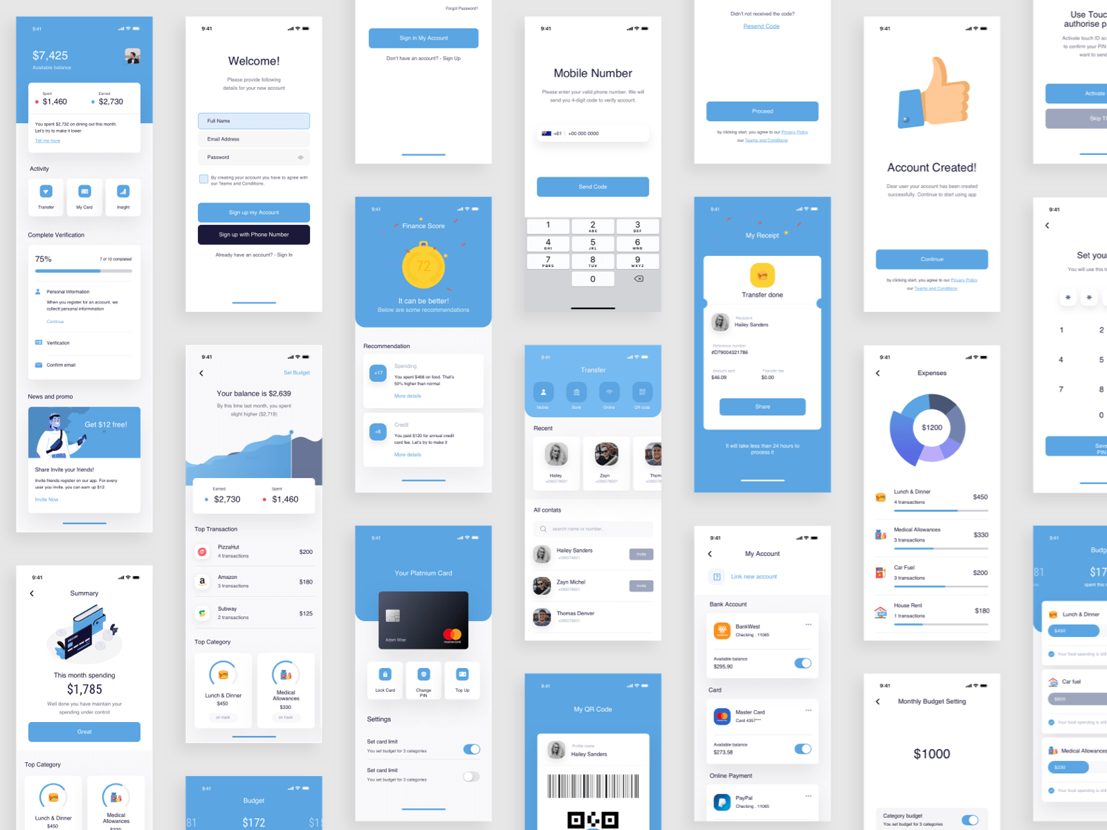 Mobile Bank App UI Kit