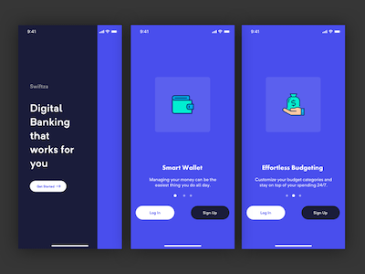 Bank App Onboarding Screens