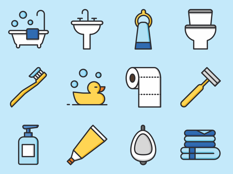 Bathroom Icon Set