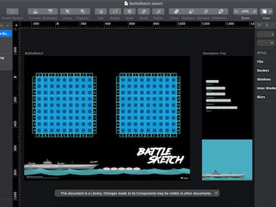 Battleship Game in Sketch