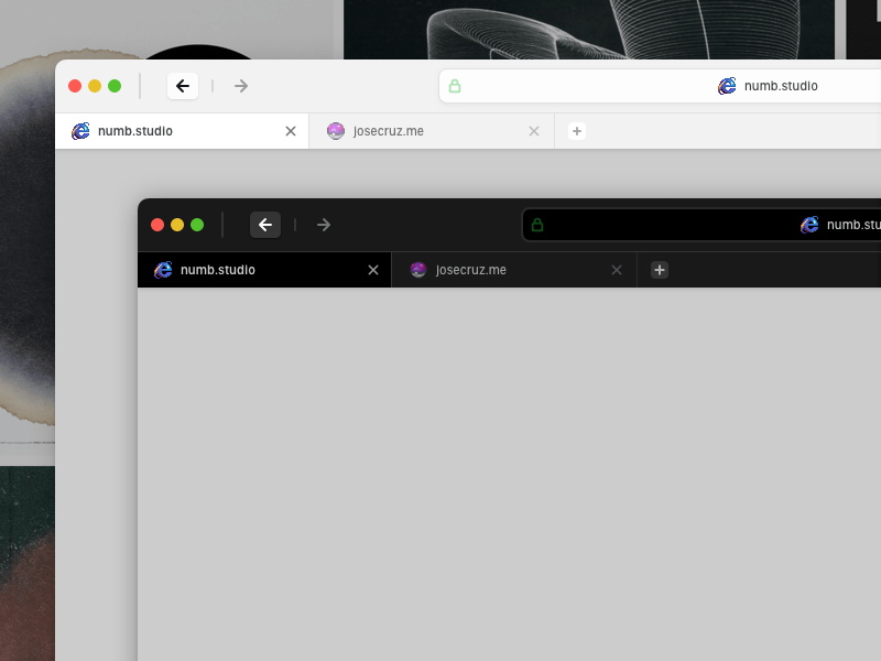 Dark and Light Browser Mockup