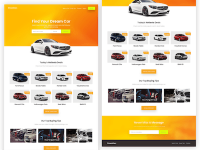 Car Dealing Landing Page