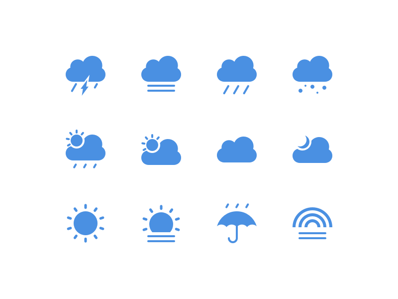 12 Weather Icons