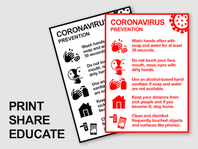 Coronavirus Flyer Public Warning