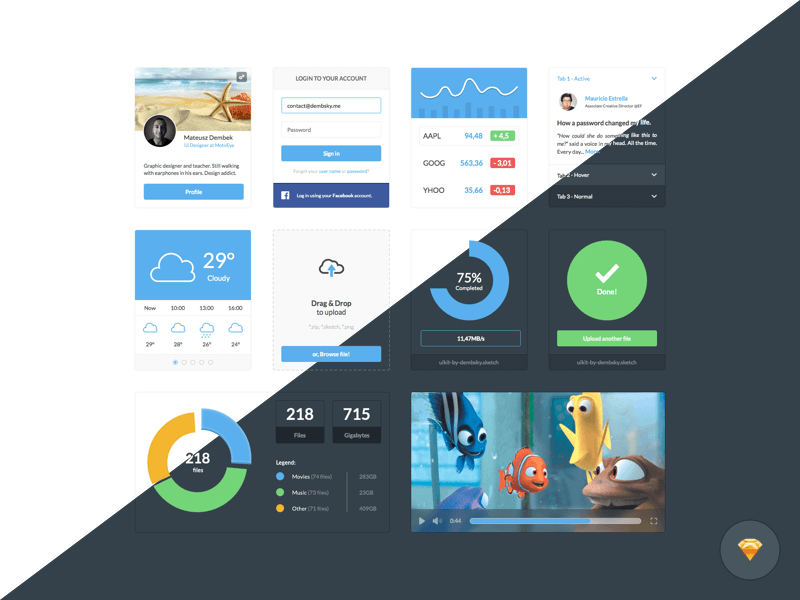 Dark and Light Ui Kit