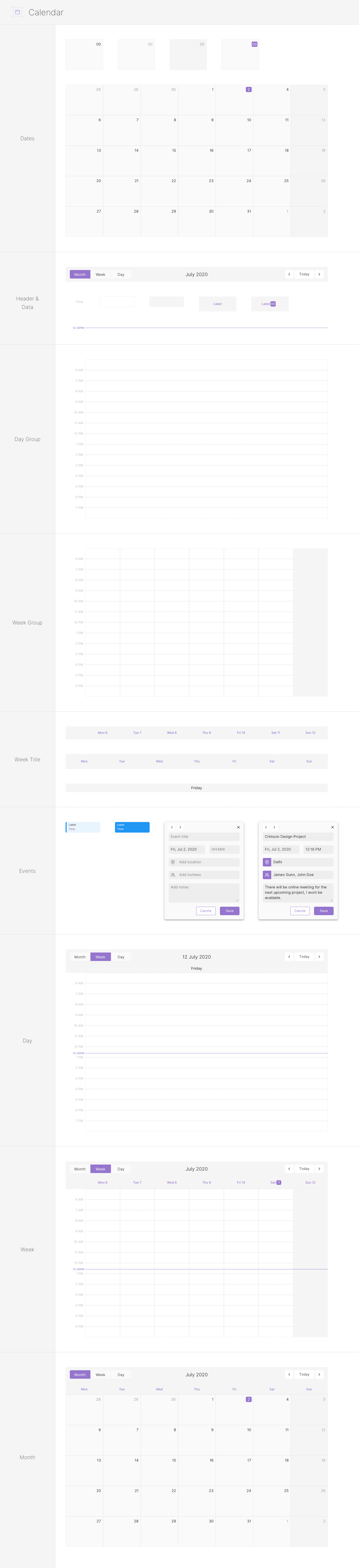 Elements - Calendar