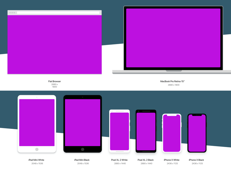 Flat Device Mockups