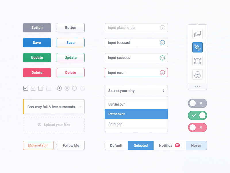 Tiny Flat UI Kit