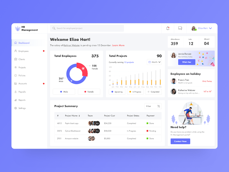 HR Management Dashboard