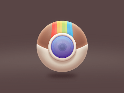 Instagram Sphered Icon Concept