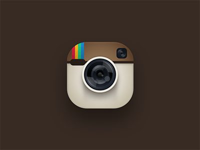 Not So Flat Instagram Sketch Icon