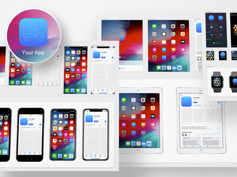 iOS 12 App Icon Template