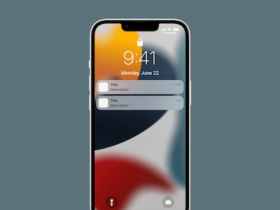 iOS 15 Notification Lock Screen