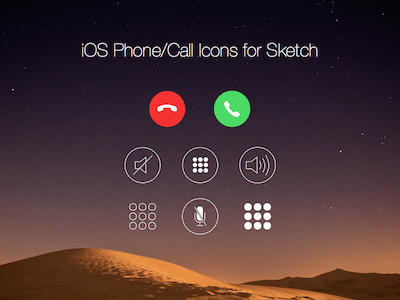 iOS Call Screen Icons