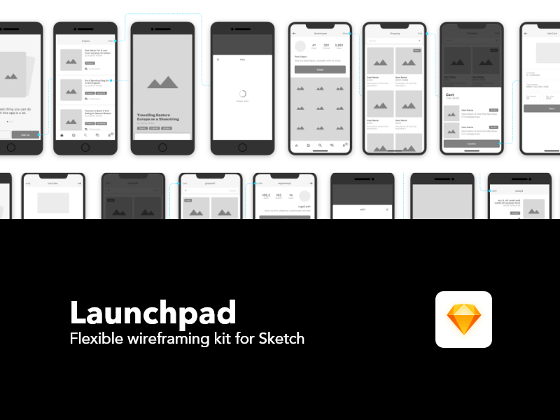 Launchpad Wireframing Kit