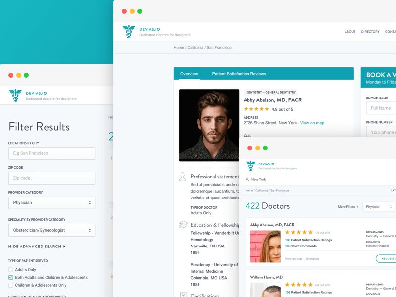 Medical Directory UI Kit