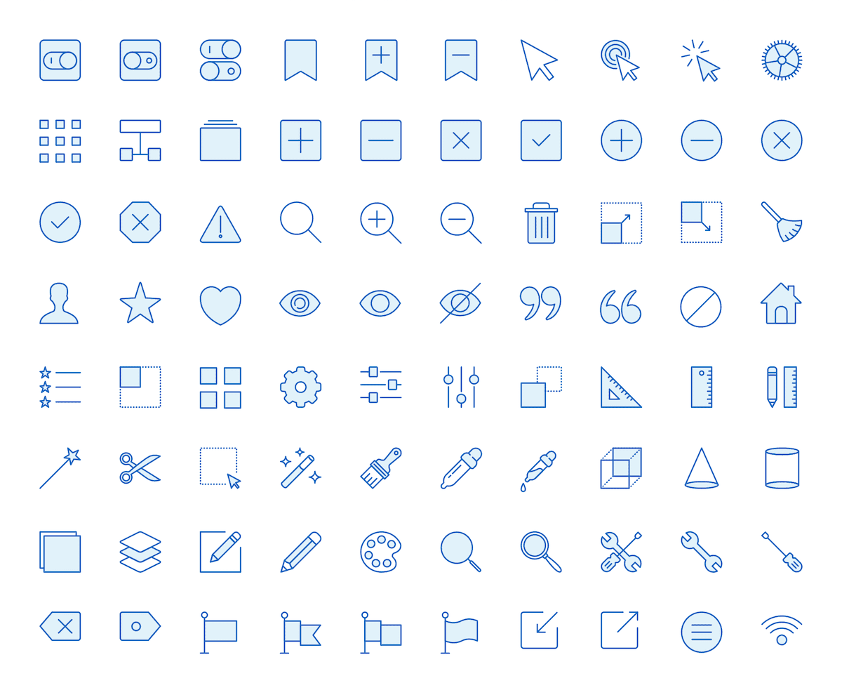 Monochrome Icons - 01 Interfaces