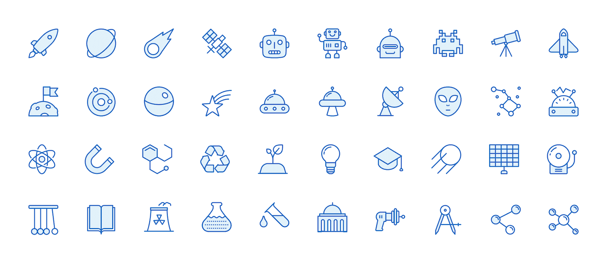 Monochrome Icons - 05 Science