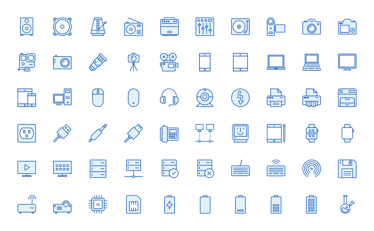 Monochrome Icons - 06 Devices