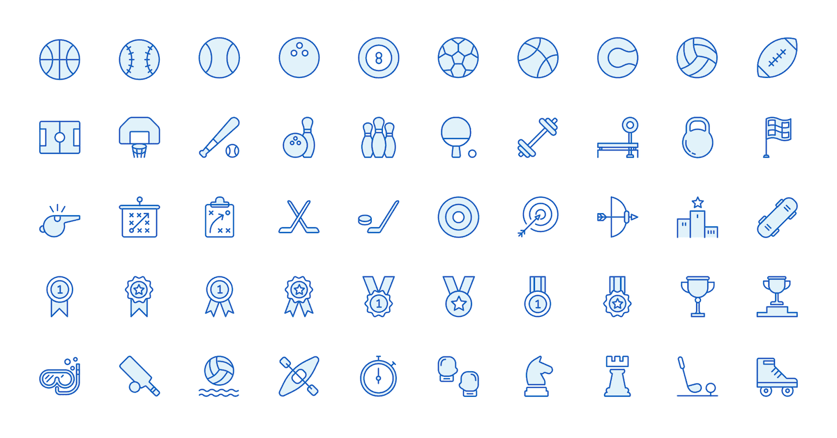 Monochrome Icons - 07 Sports