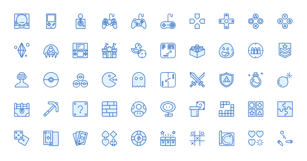 Monochrome Icons - 10 Gaming