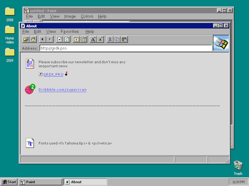 MS Win95 Simple UI Kit