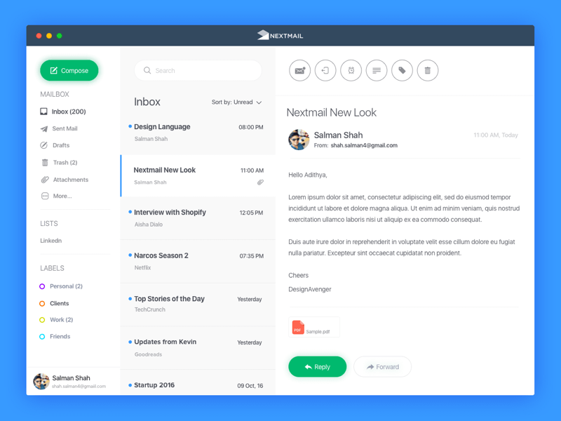 Nextmail UI