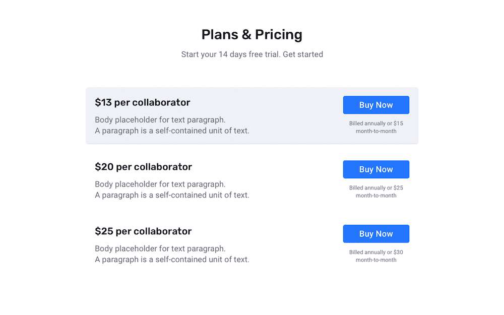 Pricing Center 05