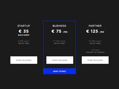 Pricing Table