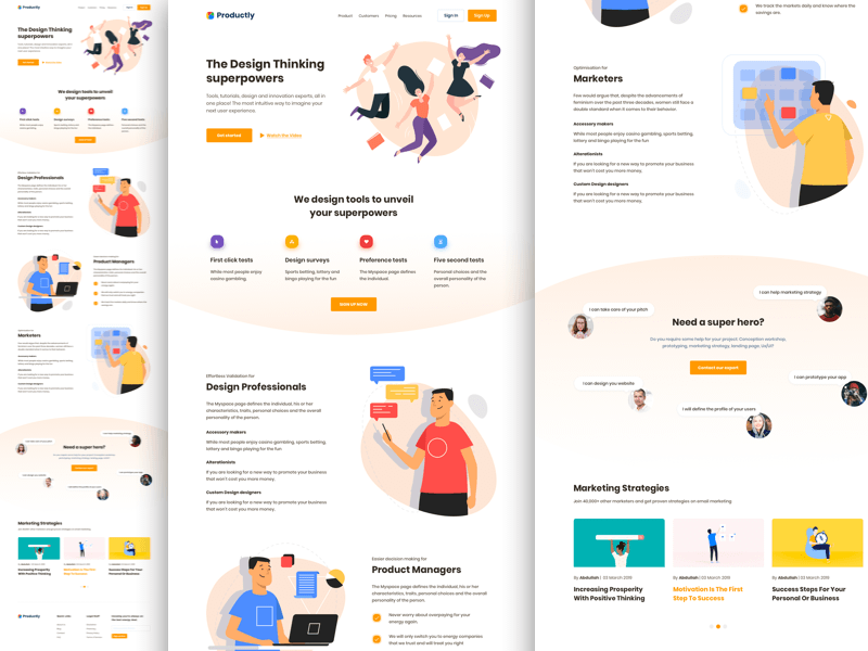 Productivity Landing Page