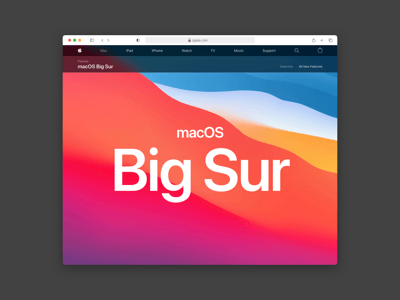 Safari Big Sur Mockup