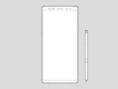 Samsung Galaxy Note9 Wireframe