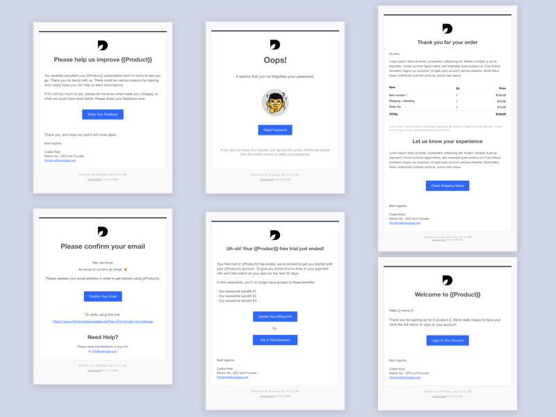 Startup Emails Pack