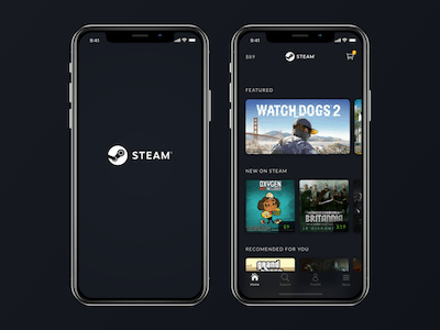 Steam App Redesign - iPhone X