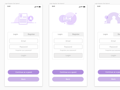 Auth Flow with Tabs