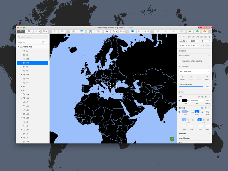 World Map with All Countries